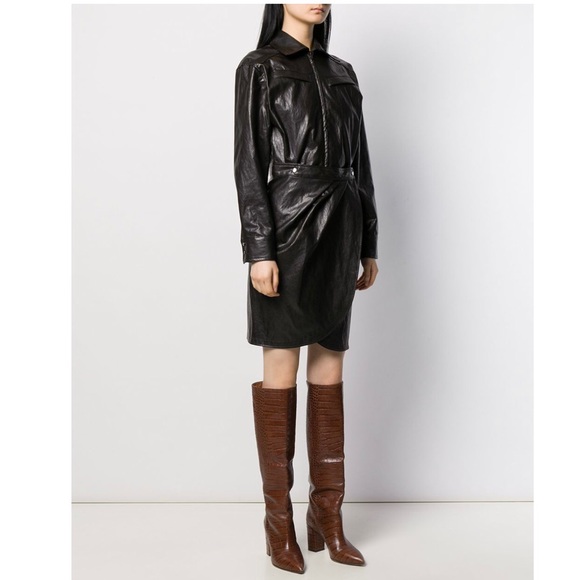 ba&sh Sophia Faux Leather Dress - Picture 3 of 9